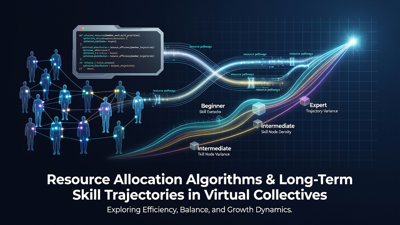 Exploring How Resource Allocation Algorithms in Virtual Collectives Affect Long-Term Member Skill Development Trajectories
