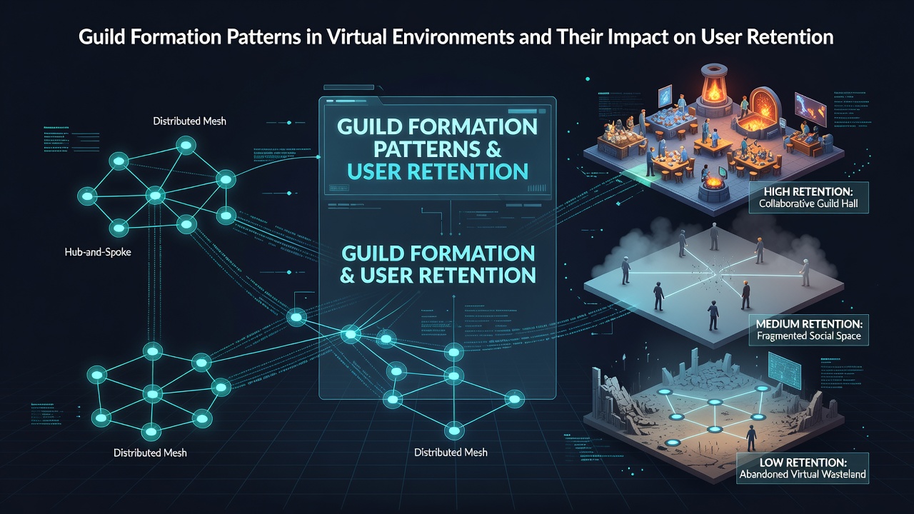 Guild Formation Patterns in Virtual Environments and Their Impact on User Retention